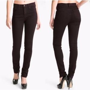 J brand skinny jeans noir red maroon pants